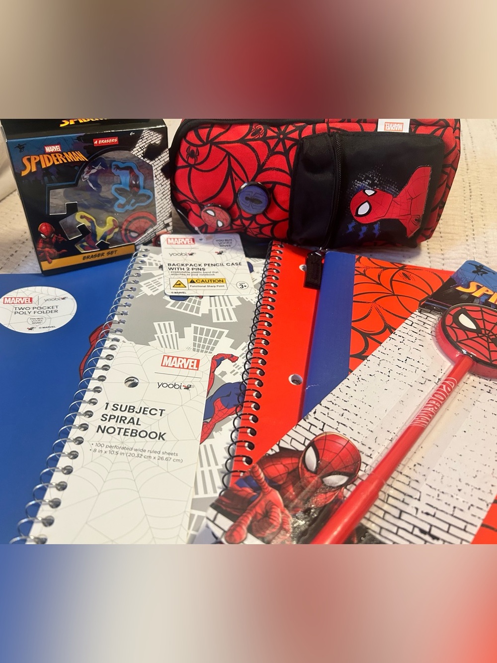 Marvel Spider-Man Back to School bundle Set NWT - Picture 2 of 10